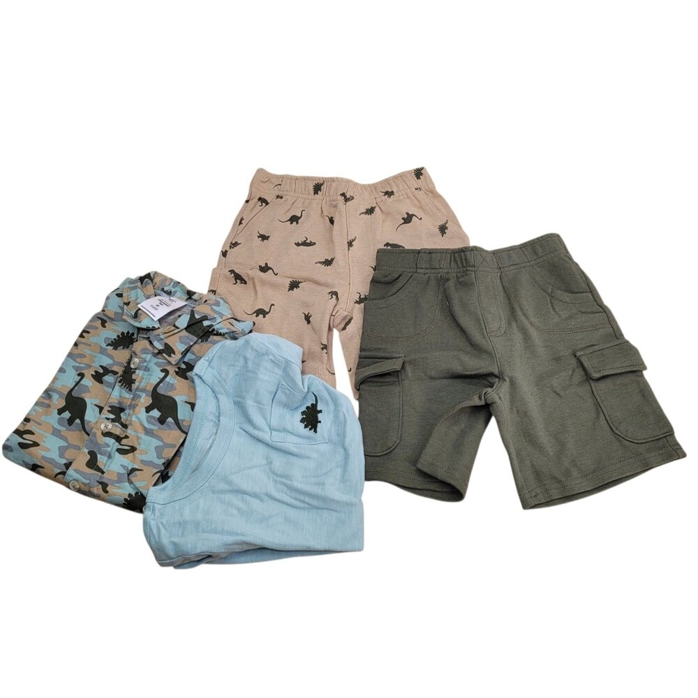 Member's Mark Toddler Boys Dinosaur Outfit Set Shirt Shorts Casual Size 4T
